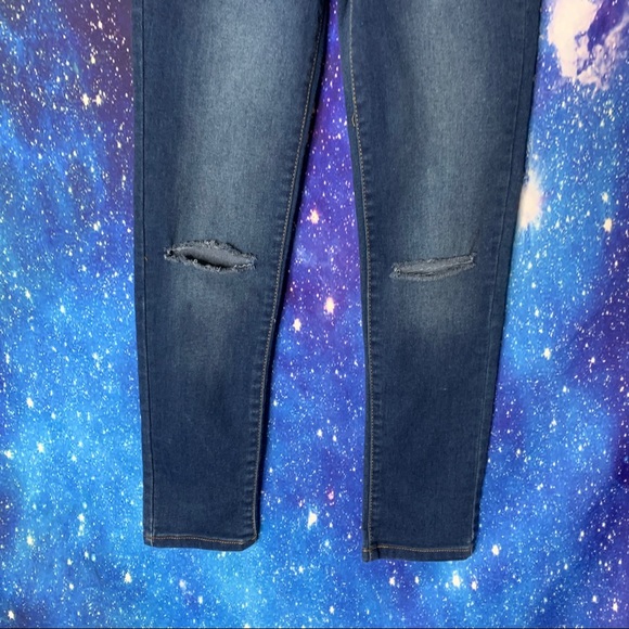 DKNY- Dark Wash Distressed Jeans size 10 - Picture 3 of 12